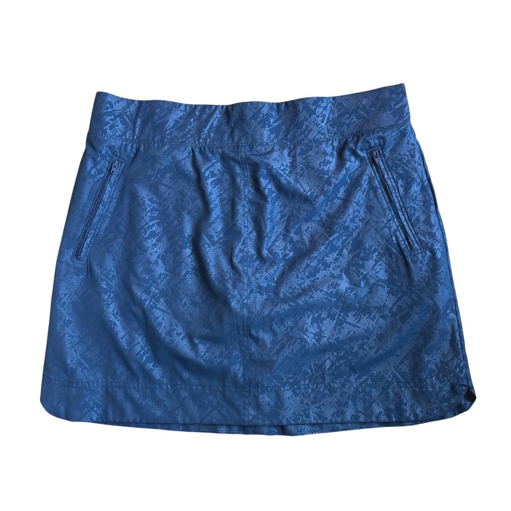 Orvis Skort L Blue Abstract Print Activewear Athletic Golf Hiking Pickleball